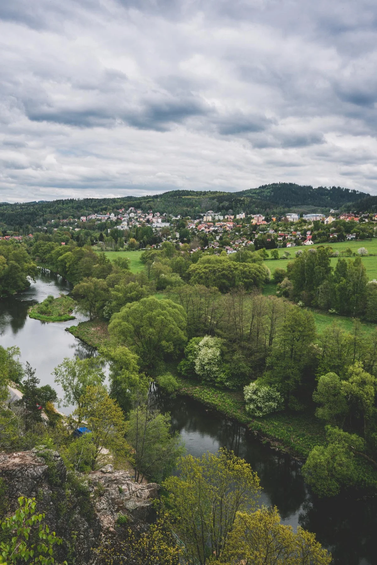 Andělská Hora - výhled do kraje