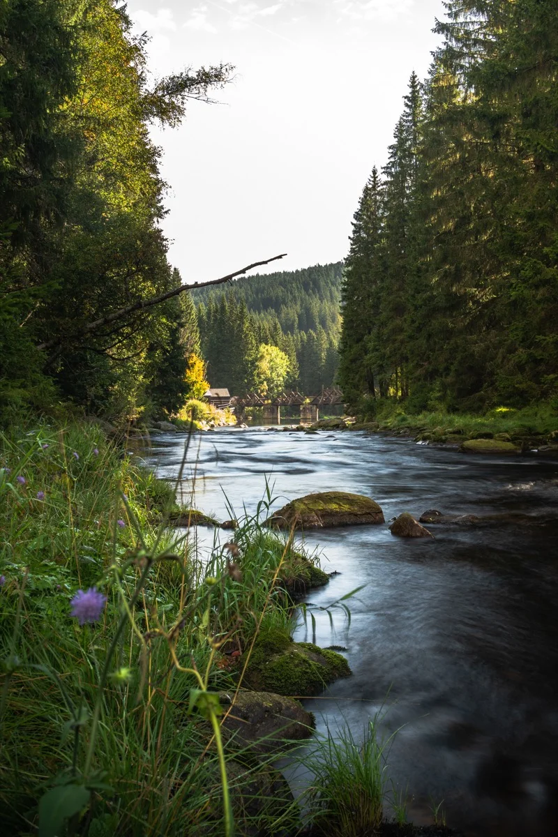 Řeka Vydra a most Rechle