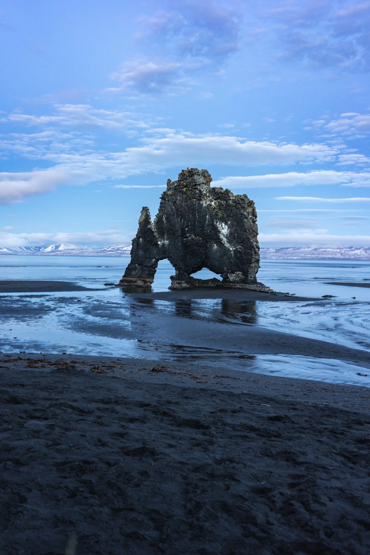 Hvítserkur při západu slunce