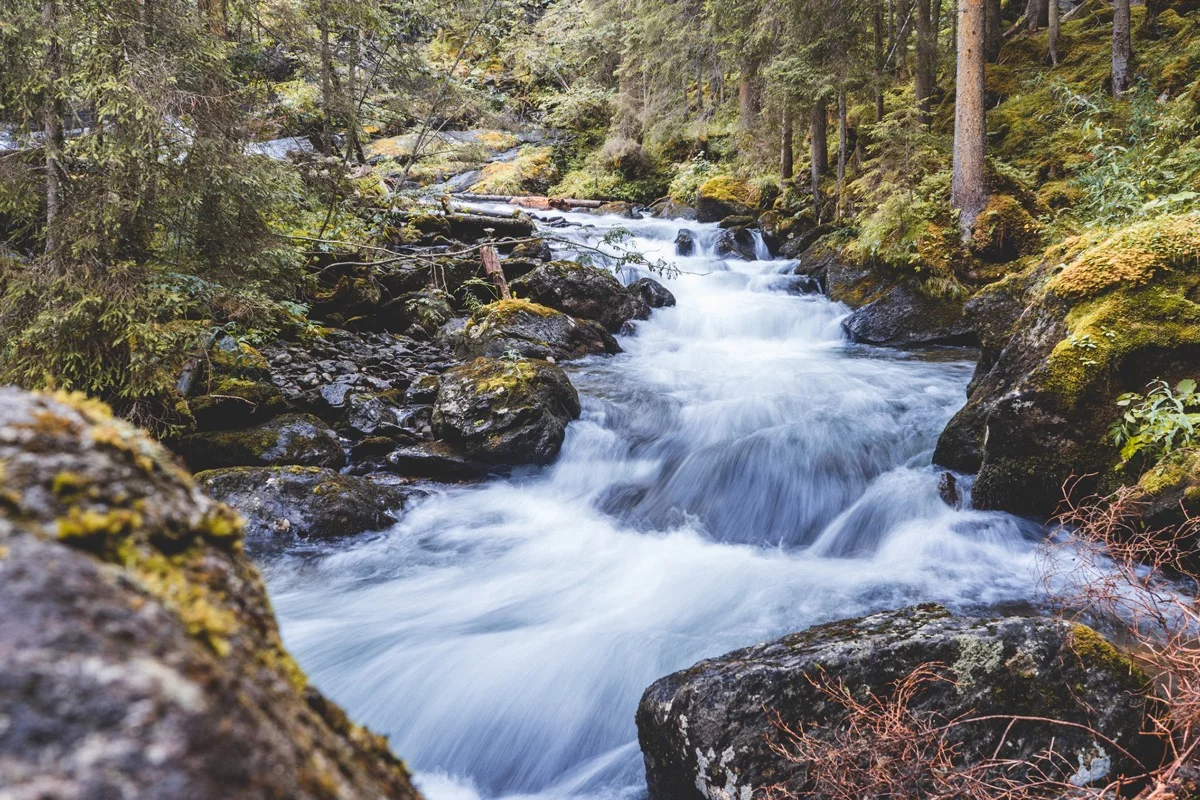 Alpine trail - vodopád